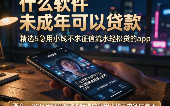 什么软件未成年可以贷款，精选5个急用小钱不求征信流水轻松贷的app