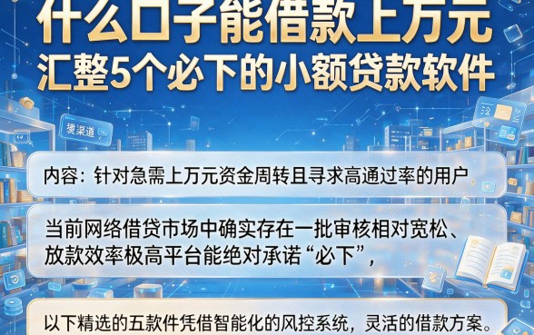 什么口子能借款上万元,汇整5个必下的小额贷款软件