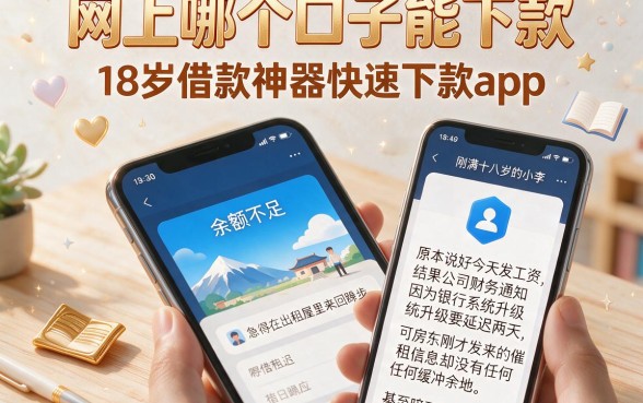 网上哪个口子能下款,详细阐述五个18岁借款神器快速下款app