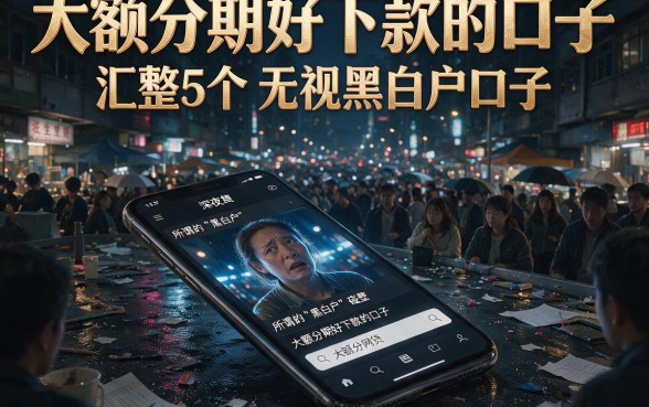 大额分期好下款的口子,汇整5个无视黑白户口子
