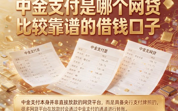 中金支付是哪个网贷,规整五个比较靠谱的借钱口子