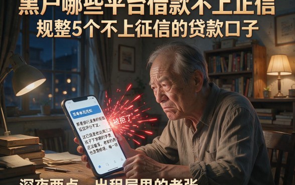 黑户哪些平台借款不上正信,规整5个不上征信的贷款口子