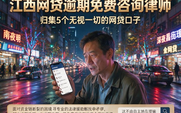 江西网贷逾期免费咨询律师,归集5个无视一切的网贷口子