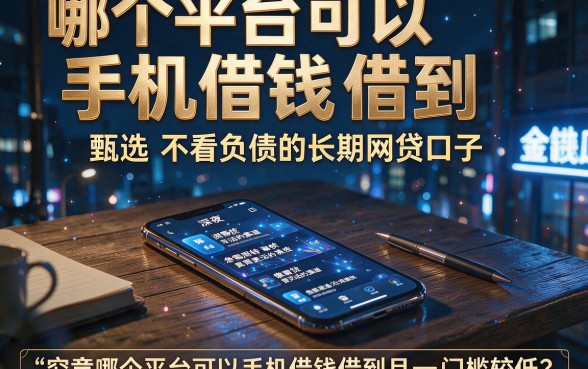 哪个平台可以手机借钱借到,甄选五个不看负债的长期网贷口子