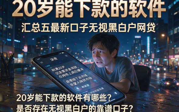 20岁能下款的软件,汇总五个最新口子无视黑白户网贷