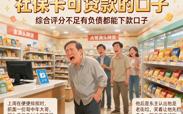 社保卡可贷款的口子,归纳五个综合评分不足有负债都能下款口子