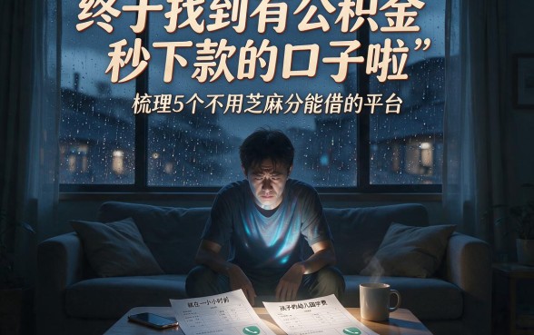 终于找到有公积金秒下款的口子啦,梳理5个不用芝麻分能借的平台