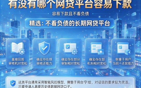 有没有哪个网贷平台容易下款，精选五个不看负债的长期网贷平台