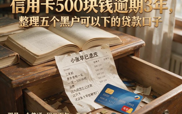 信用卡500块钱逾期3年，整理五个黑户可以下的贷款口子