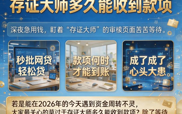 存证大师多久能收到款项，胪列五个秒批网贷轻松贷的平台