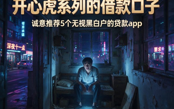 开心虎系列的借款口子,诚意推荐5个无视黑白户的贷款app