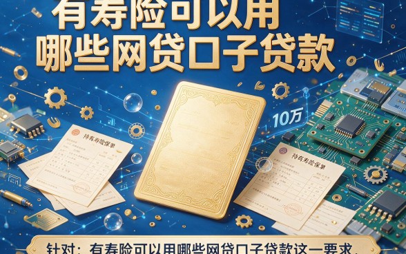 有寿险可以用哪些网贷口子贷款,概括五个轻松贷10万的平台