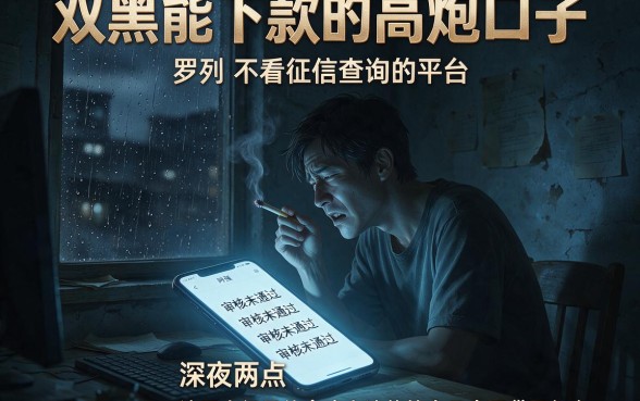 双黑能下款的高炮口子,罗列5个不看征信查询的平台