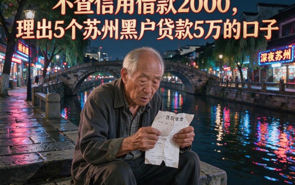 不查信用借款2000，理出5个苏州黑户贷款5万的口子