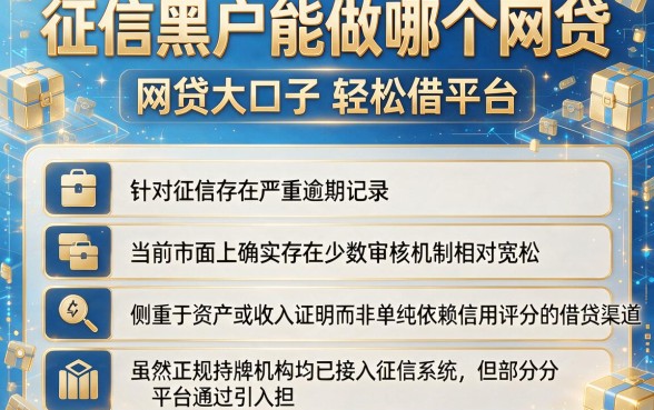 征信黑户能做哪个网贷，概括五个网贷大口子轻松借平台