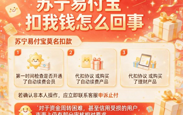 苏宁易付宝扣我钱怎么回事,汇总五个黑户能下款的软件