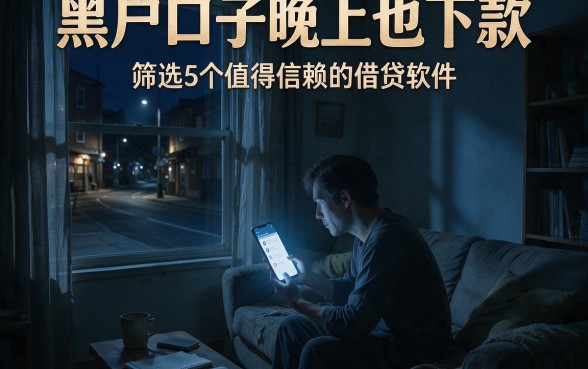 黑户口子晚上也下款，筛选5个值得信赖的借贷软件