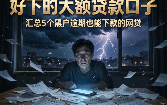 好下的大额贷款口子，汇总5个黑户逾期也能下款的网贷