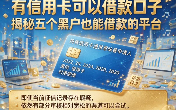 有信用卡可以借款口子,揭秘五个黑户也能借款的平台
