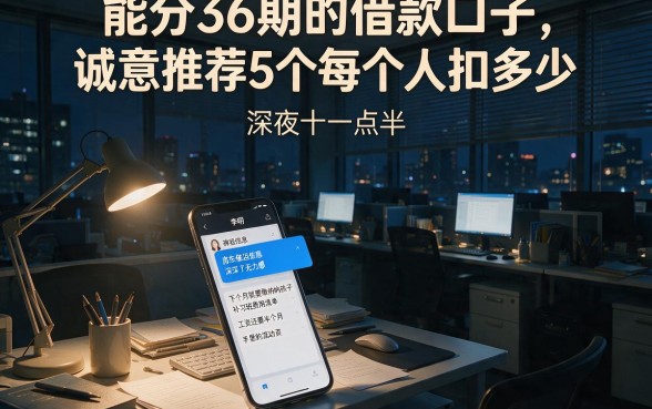 能分36期的借款口子，诚意推荐5个每个人扣多少？
