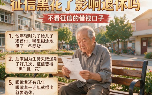 征信黑花了影响退休吗,细致阐述5个不看征信的借钱口子