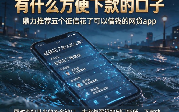 有什么方便下款的口子,鼎力推荐五个征信花了可以借钱的网贷app