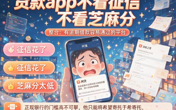 贷款app不看征信不看芝麻分,整合五个有逾期借款容易通过的平台
