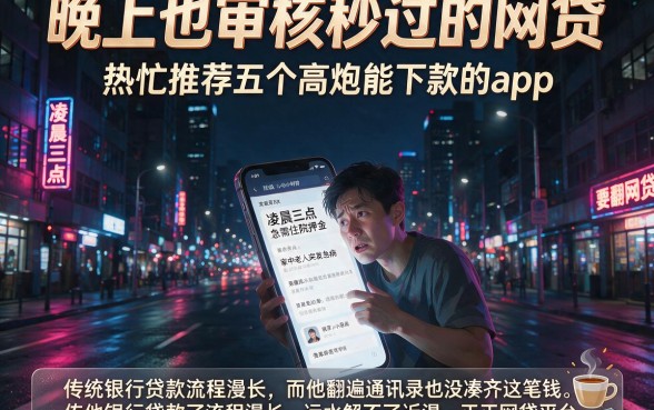 晚上也审核秒过的网贷，热忱推荐五个高炮能下款的app