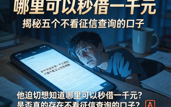 哪里可以秒借一千元,揭秘五个不看征信查询的口子