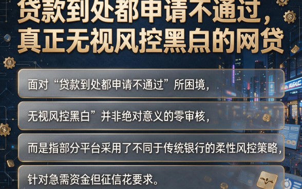 贷款到处都申请不通过，详尽说明五个真正无视风控黑白的网贷