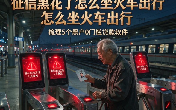 征信黑花了怎么坐火车出行,梳理5个黑户0门槛贷款软件