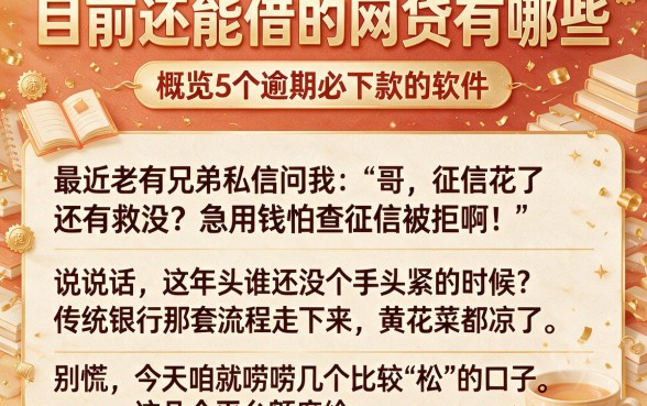 目前还能借的网贷有哪些，概览5个逾期必下款的软件