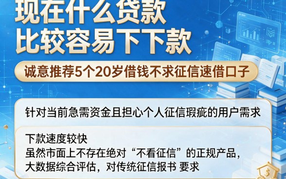 现在什么贷款比较容易下款,诚意推荐5个20岁借钱不求征信速借口子