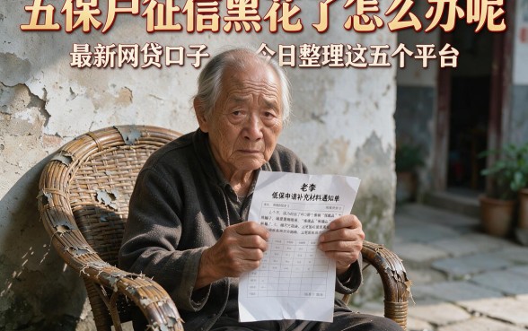 五保户征信黑花了怎么办呢,理出五个最新网贷口子今日整理这五个平台