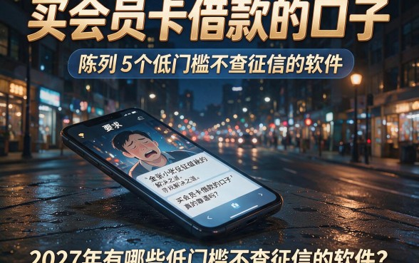 买会员卡借款的口子,陈列5个低门槛不查征信的软件
