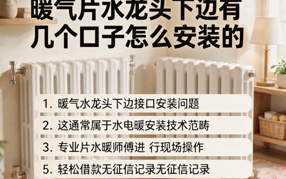 暖气片水龙头下边有几个口子怎么安装的，条列五个轻松借款无征信记录的app