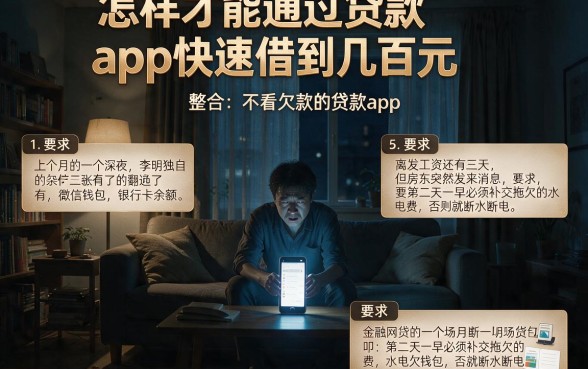 怎样才能通过贷款app快速借到几百元,整合5个不看欠款的贷款app