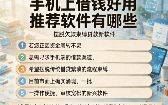 手机上借钱好用推荐软件有哪些,条列五个摆脱欠款束缚贷款新软件