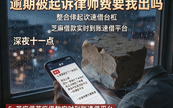 逾期被起诉律师费要我出吗,整合5个芝麻借款实时到账速借平台