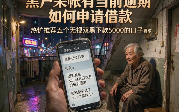 黑户呆帐有当前逾期如何申请借款,热忱推荐五个无视双黑下款5000的口子