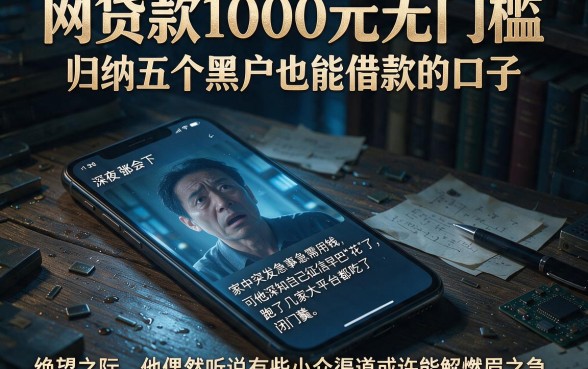 网贷款1000元无门槛，归纳五个黑户也能借款的口子