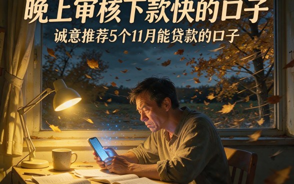 晚上审核下款快的口子，诚意推荐5个11月能贷款的口子