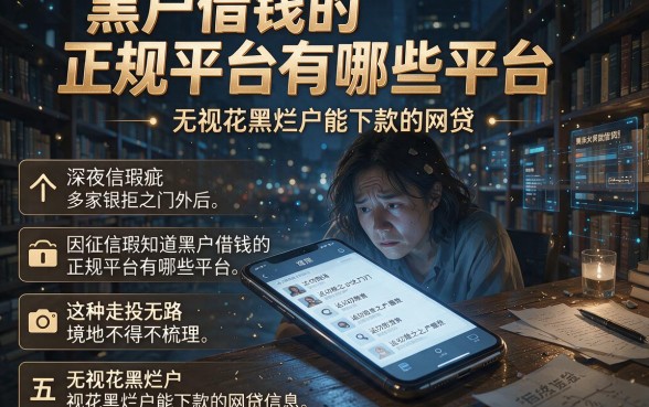 黑户借钱的正规平台有哪些平台,梳理五个无视花黑烂户能下款的网贷