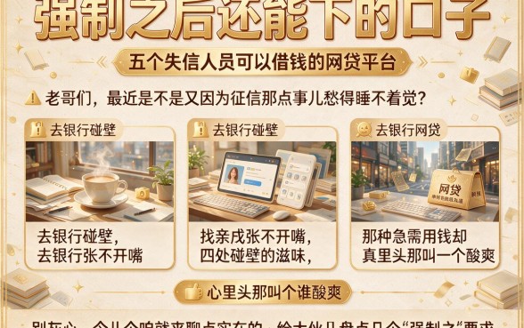 强制之后还能下的口子，细致阐述五个失信人员可以借钱的网贷平台