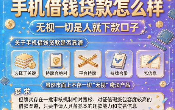 手机借钱贷款怎么样,遴选五个无视一切是人就下款口子