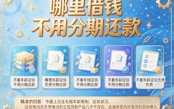 哪里借钱不用分期还款,陈列五个不看年龄征信负债的app