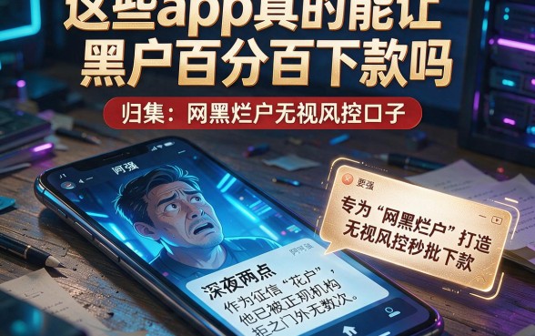 这些app真的能让黑户百分百下款吗,归集五个网黑烂户无视风控口子