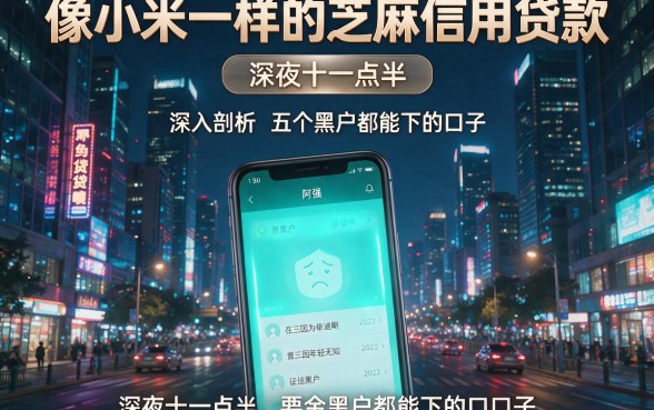 像小米一样的芝麻信用贷款,深入剖析五个黑户都能下的口子