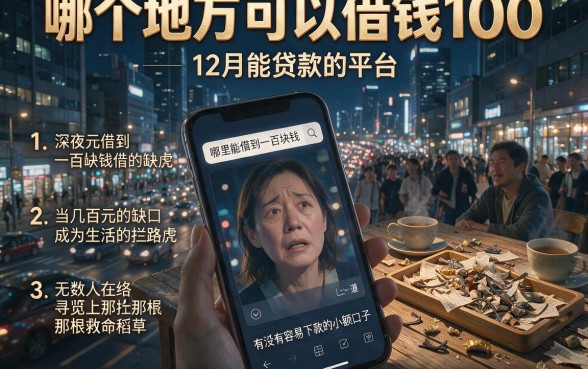 哪个地方可以借钱100,细致阐述五个12月能贷款的平台
