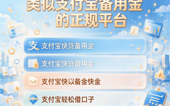 类似支付宝备用金的正规平台,整理五个支付宝快贷轻松借口子